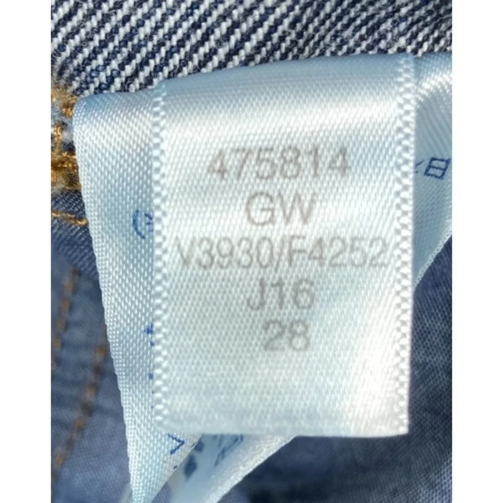 Lands' End Jeans Mens 37x27 Blue Straight Traditional Fit Elastic Stretch‎ Waist